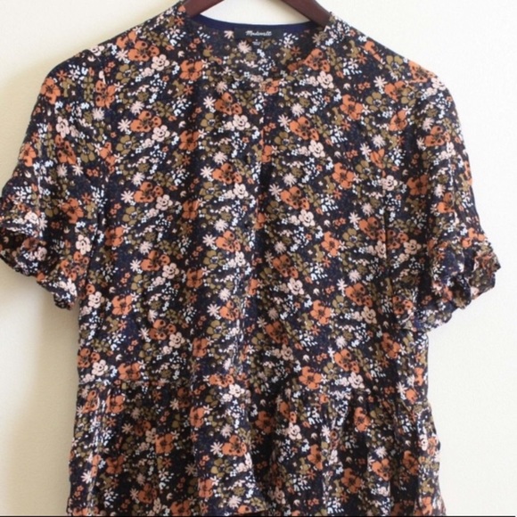 Madewell silk floral peplum top - Picture 2 of 12